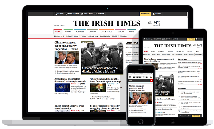 The Irish Times print and digital collection