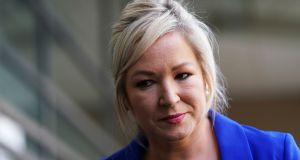 Sinn Féin vice-president Michelle O’Neill: ‘If the democratic outcome of the election is respected I would be the First Minister of the Northern Ireland Executive.’ Photograph: Brian Lawless/PA