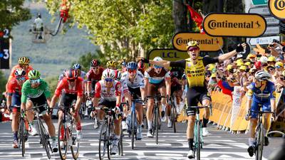Tour de France: Thomas makes inroads as Van Aert takes stage 10