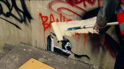 Christopher Walken destroys Banksy painting in comedy finale