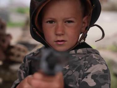 'We want to become soldiers when we grow up': Meet the children in war torn Ukraine