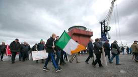 Irish  farmers  protest against dry grain imports