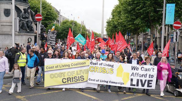 Cost of living protests take place in Dublin and other cities