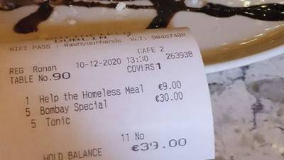 Dublin pub told by gardaí it must serve food after suspension of €9 meal