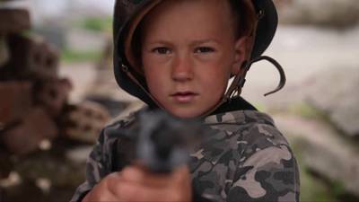 'We want to become soldiers when we grow up': Meet the children in war torn Ukraine