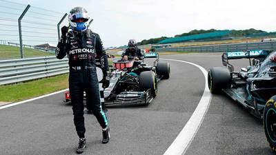 Bottas edges Lewis Hamilton to take pole at Silverstone
