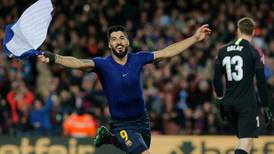 Late goals from Suarez and Messi move Barcelona closer to title