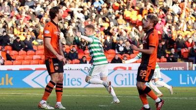 Liam Scales nets first Celtic goal on his league debut against Dundee United