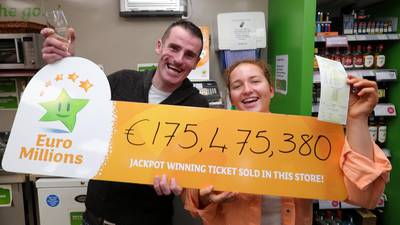 Dublin syndicate expected to share €175.4m lottery jackpot with 49 family members