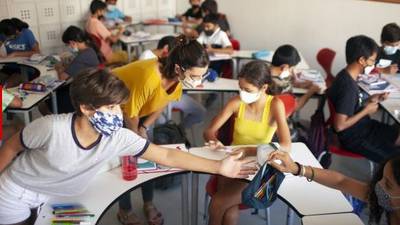 Debate rages in Spain a year on over mandatory masks in schools